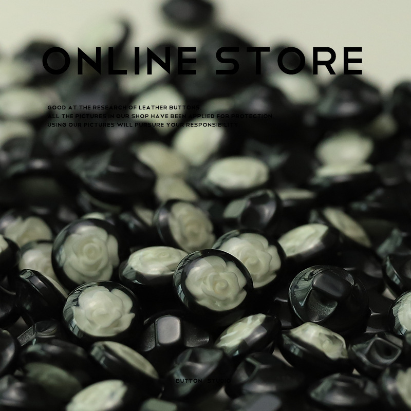 MOSN transparent rose resin buttons dark eye long sleeve shirt sleeve collar buckle knitted cardigan buckle MOSN transparent rose resin buttons dark eye long sleeve shirt sleeve collar buckle knitted cardigan buckle