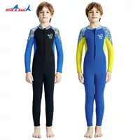 DIVE & SAIL2.5 MM Детский гидрокостюм утолщенный теплый зимний купальник с длинными рукавами для защиты от холода и сноркелинга
