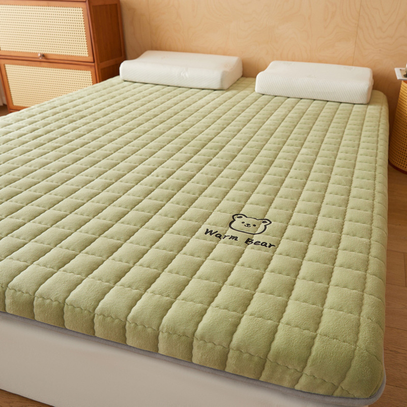 Autumn and Winter Milk Velvet Mattress Topper, Warm and Pressure-Resistant Cotton, Thickened for Winter, Suitable for Student Dormitories, Milk Velvet Mattress Wholesale