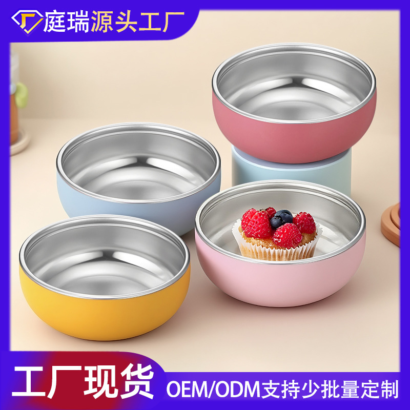 Amazon niños de acero inoxidable silicona cuenco con desmontaje de grado alimenticio 304 deslizante cuenco de alimentación aislamiento deslizante para niños