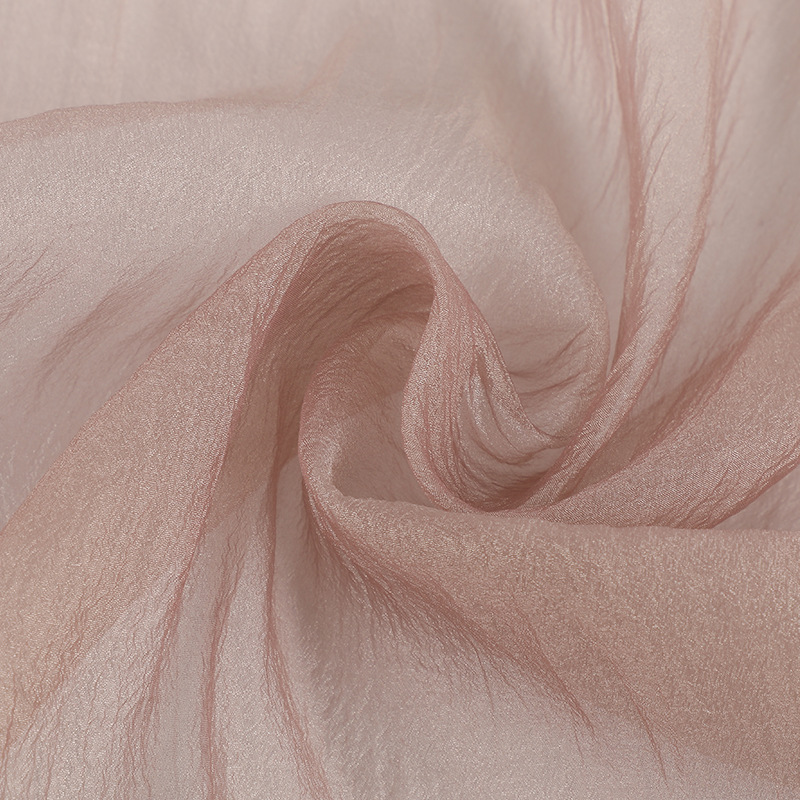 香雲歐根紗面料 滌綸亮絲皺感面料 春夏連衣裙古裝薄衫漢服布料