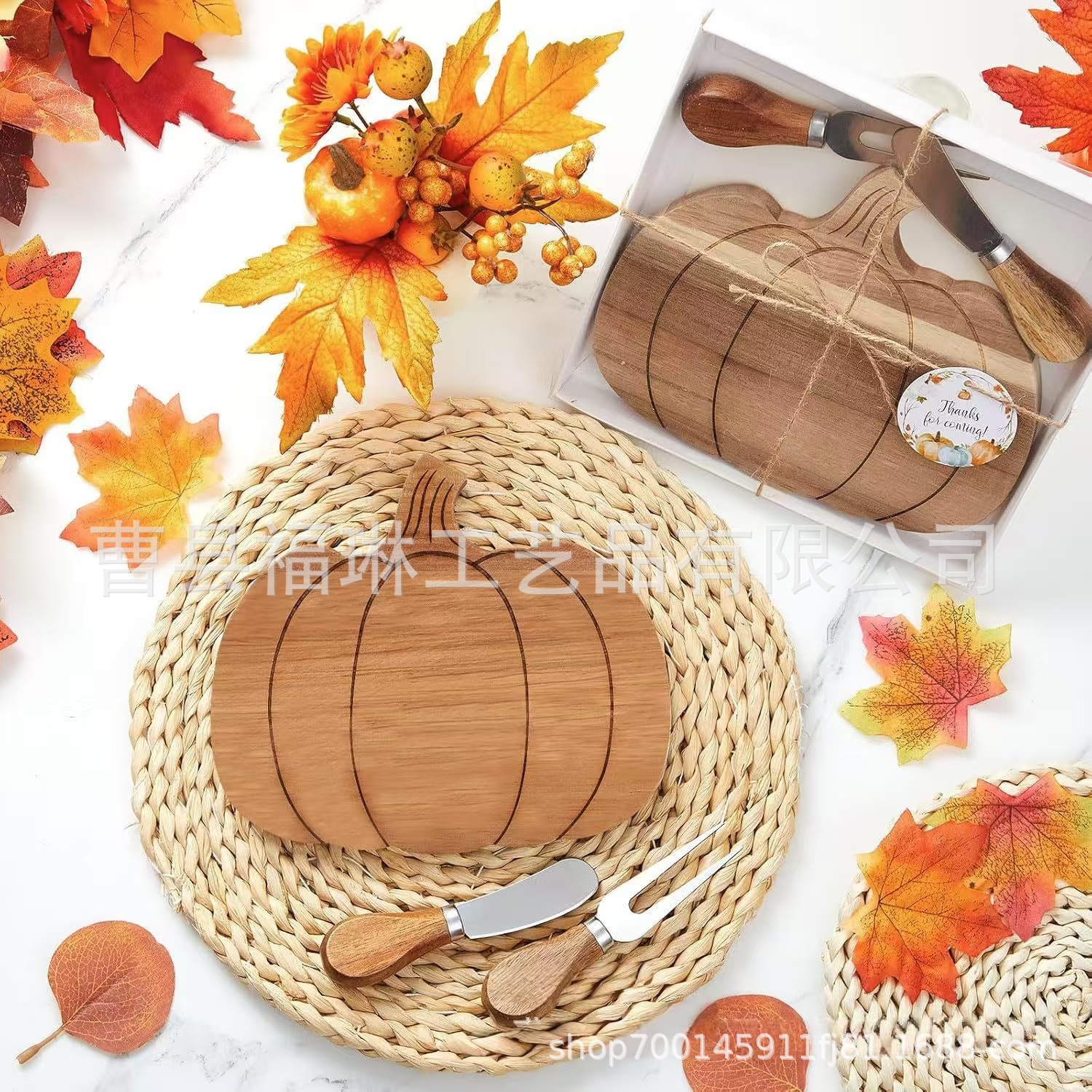 クロスボーダー木製カボチャトレイ新しい感謝祭パーティー装飾クリエイティブな形のチーズトレイハロウィンディナープレート