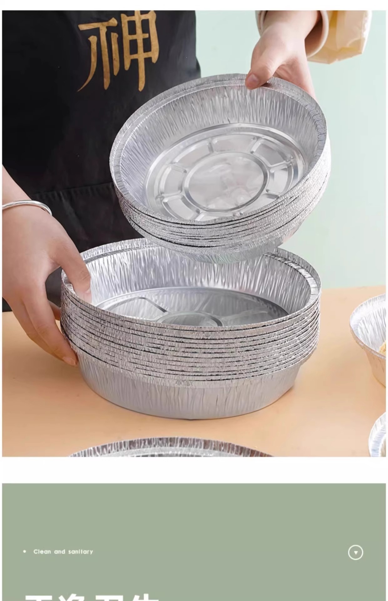9 Inch Round Aluminum Foil Pans Deepened Thickened Disposable Baking Trays 100 Pack for Air Fryer Grill Oven quality and texture