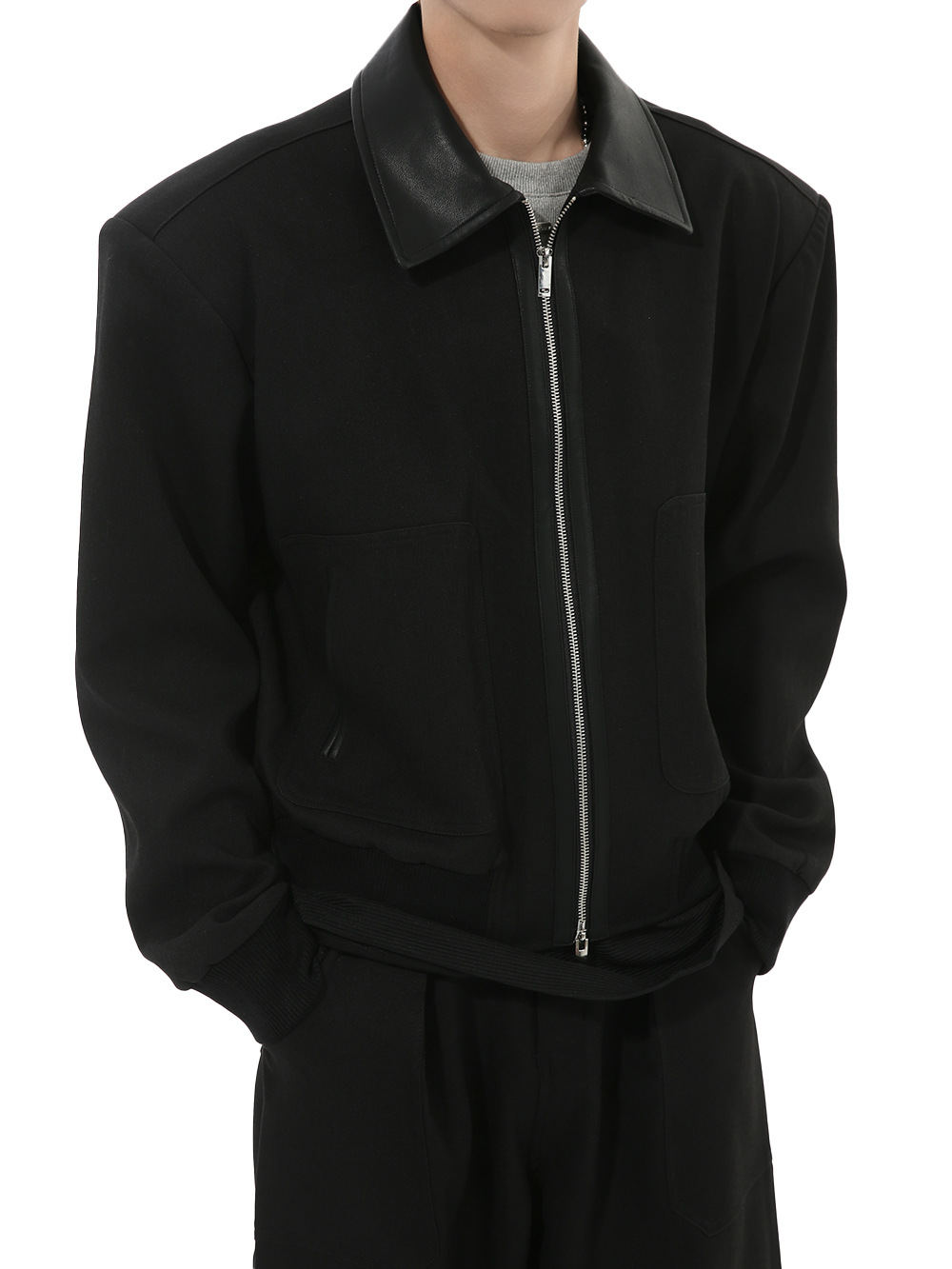 MTLCLOTHES para hombre | Nuevos productos de otoño Chaqueta de solapa con costuras de lujo ligero coreano Uniformes Traje suelto casual