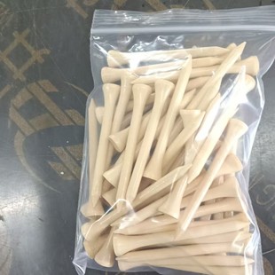 70mm 100 Pieces Per Pack Golf Spikes Natural Wood Tee Wooden Ball Seat Golf Accessories