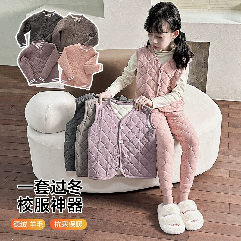 Baseball uniform, winter quilted keep warm set, increased thickness
