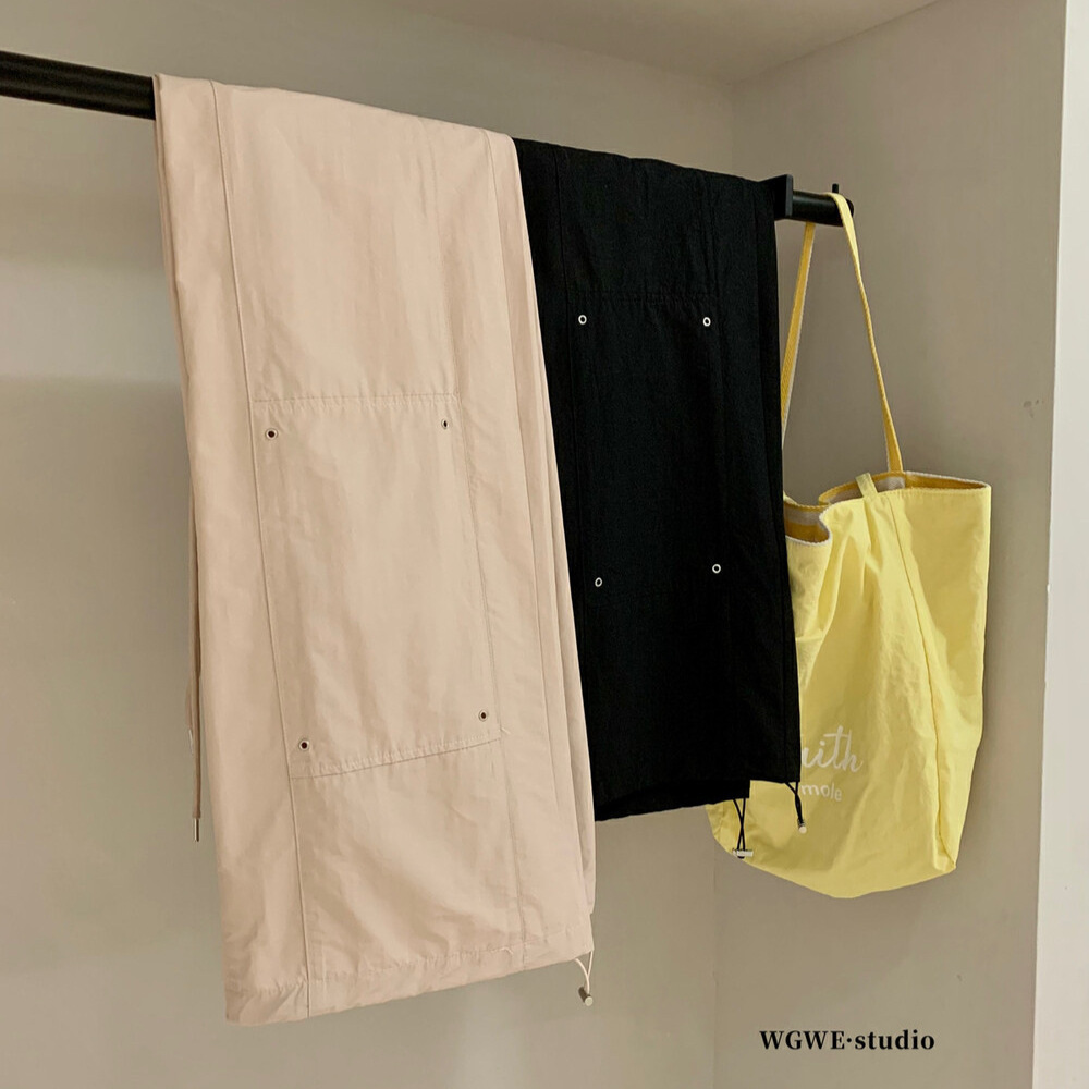 Liquidación, sin devoluciones ni cambios de talla, pantalones cargo de pierna ancha con cintura elástica de verano, pantalones casuales de pierna recta y corte holgado con cintura elástica W559.