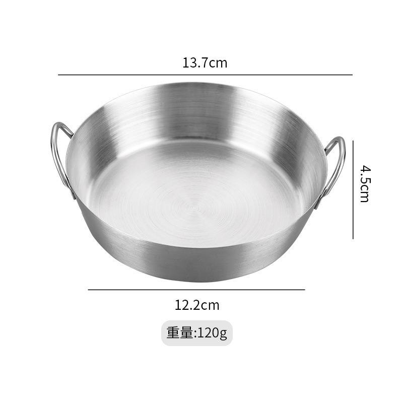 Coreano 304 salsa de acero inoxidable binaural Plato de oro comercial de inmersión condimento plato encurtidos snack plato al por mayor