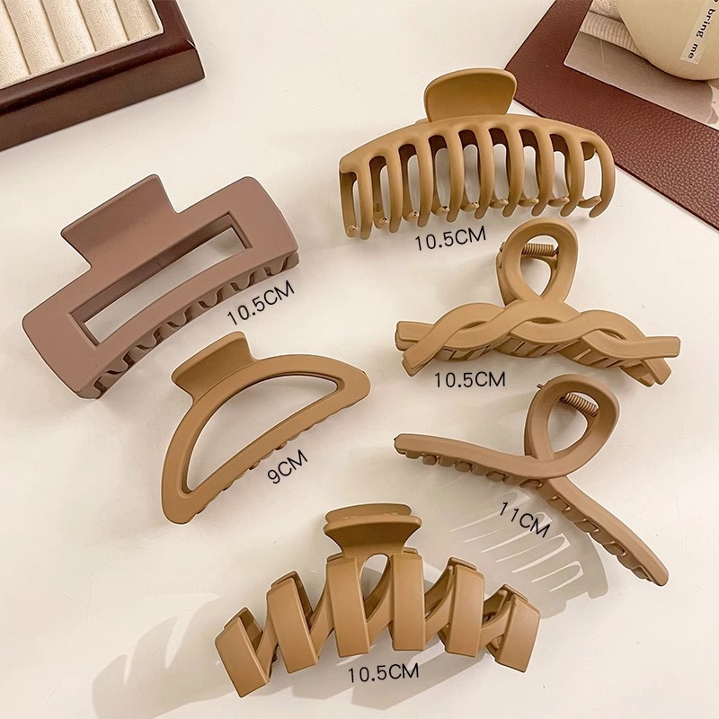 Horquilla de acrílico de las mujeres cuchara trasera updo clip de pelo grande celebridad de Internet elegante tiburón clip tocado simple horquilla