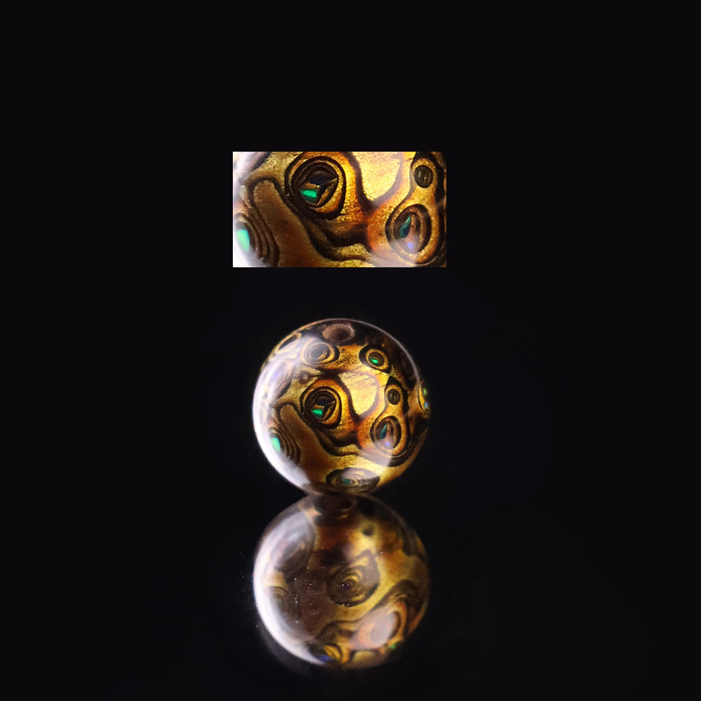 10mm 오팔 골드 블랙