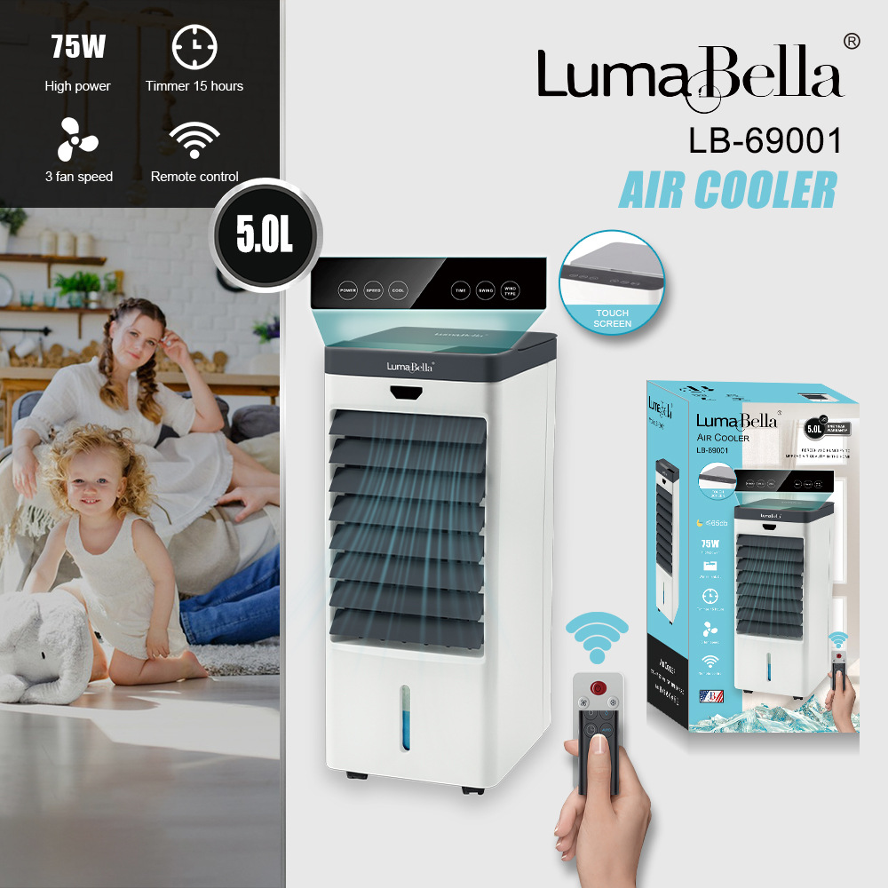 Foreign Trade Lumabella69001 Air Cooler 5L75W Household Remote Control Air Conditioner Fan Air Cooler