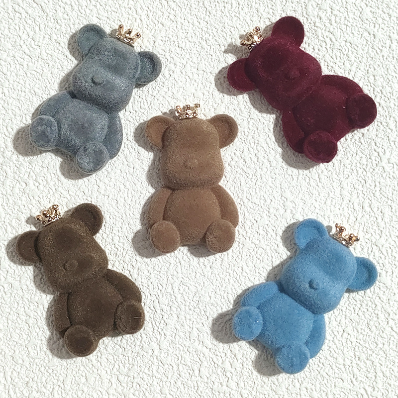 Cute Animal Resin Flocking Jewelry Accessories display picture 1