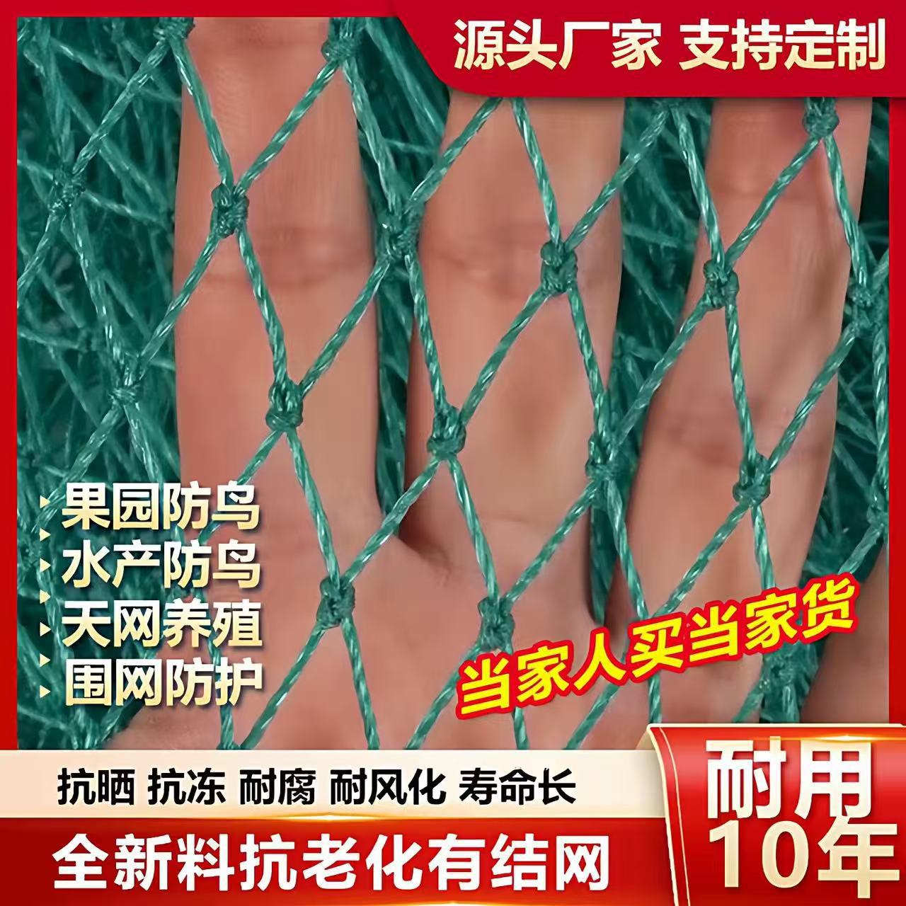 厂家直销防鸟网尼龙网青蛙养殖防逃网牛蛙围网鱼塘池塘泥鳅天网