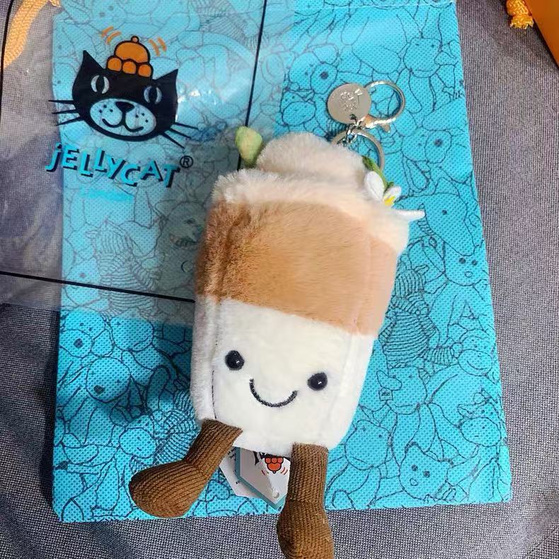 jellycat挂件三标齐全带钢印巴塞罗熊茄子牛角包 款式齐批发礼物|undefined