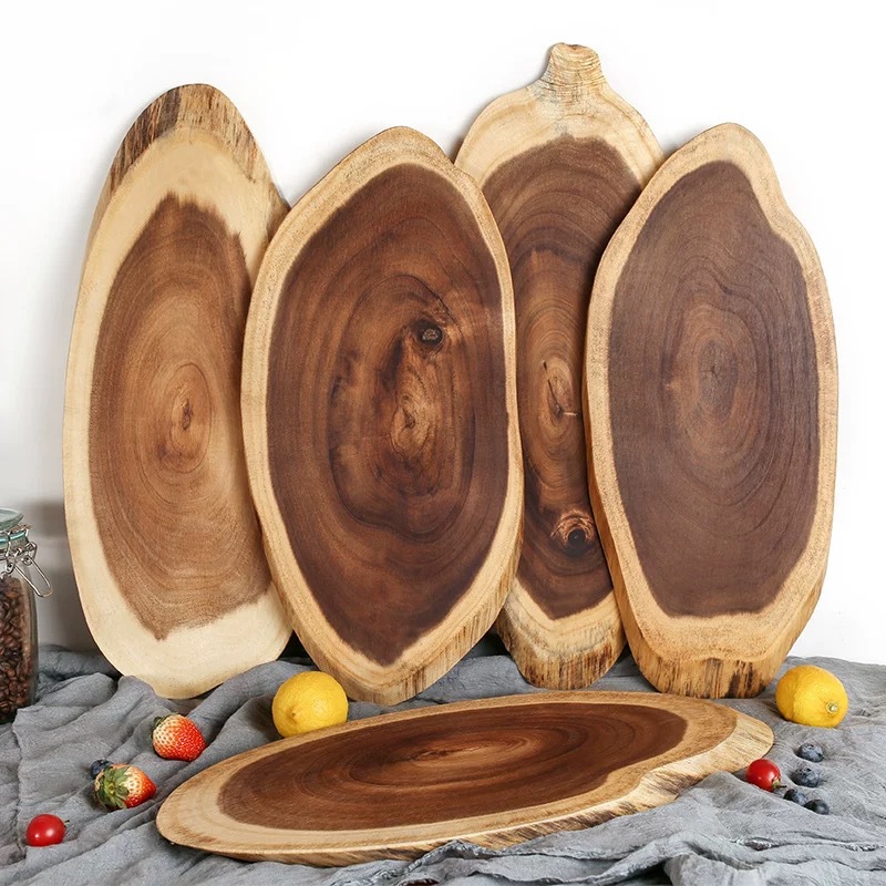 Fábrica directa irregular antideslizante corte de verduras madera de madera de corte de verduras domésticas madera de corte de verduras