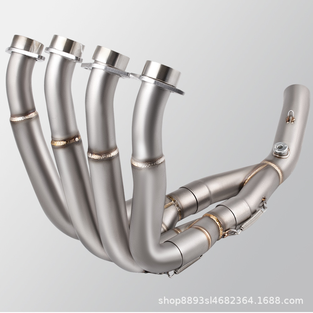 Suitable for non-destructive installation of stainless steel in the front section of YZF-R6 motorcycle modified exhaust pipe 2006-2020