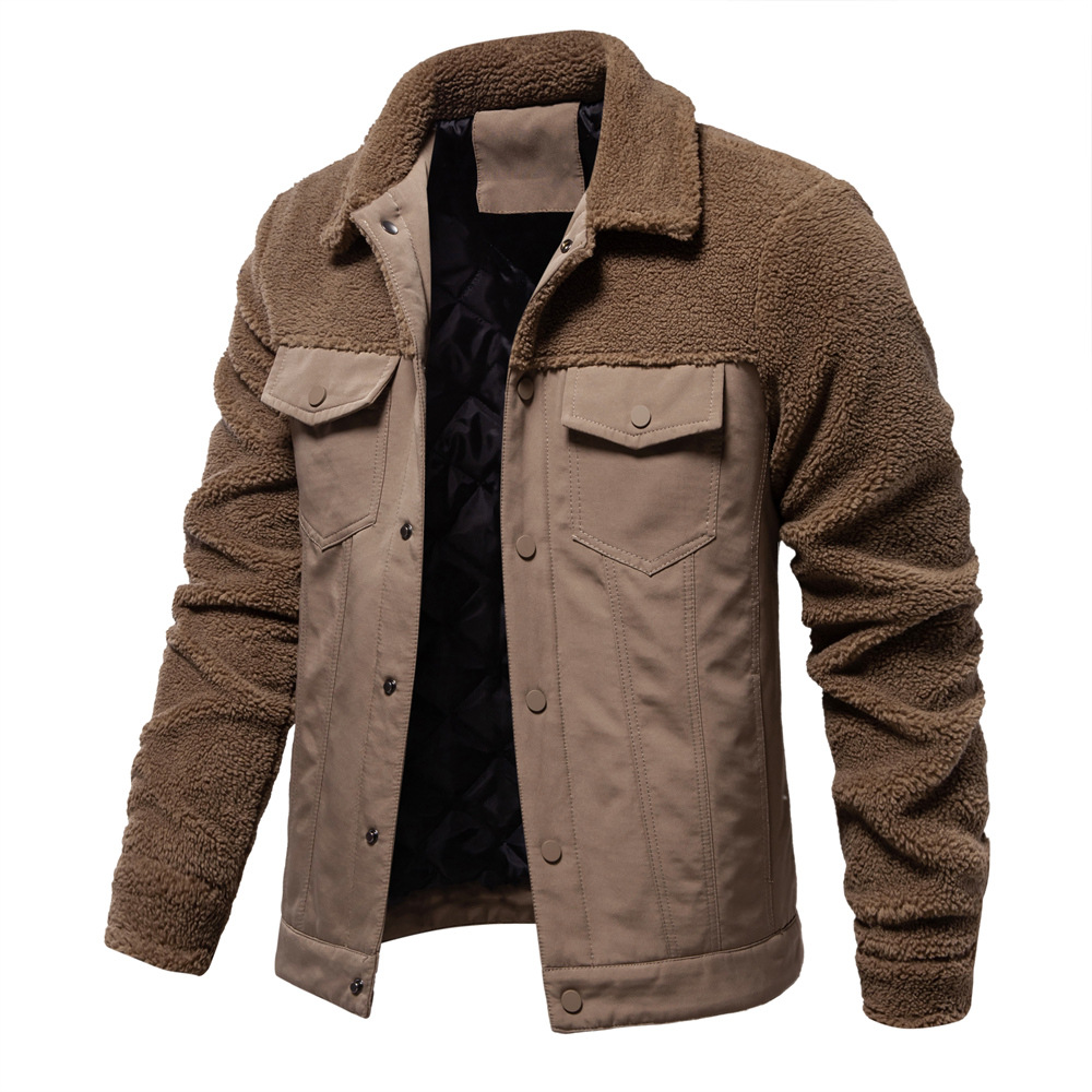 Neue, hochwertige Herren-Lammwolljacke im lässigen Stilmix für Herbst und Winter._voghion.com