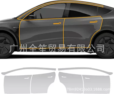 Tpu Paint Protection Film Pff – Car paint protective film - 4-doors-ac-pillar-imported-tpu-protective-film-model-y-standard