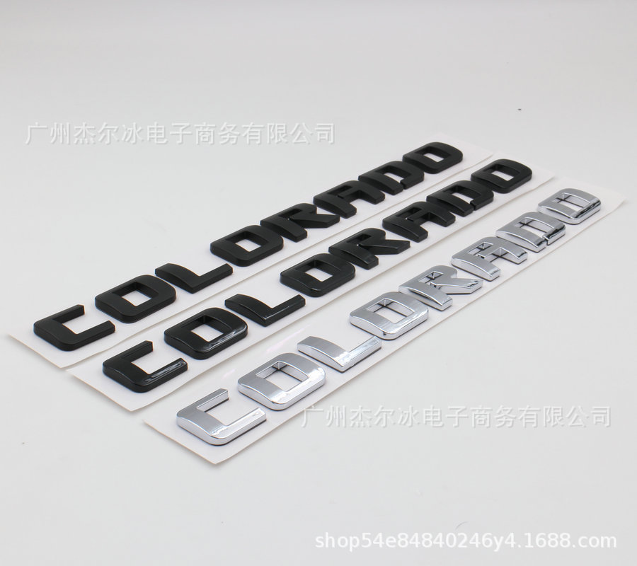 Suitable for Chevrolet Colorado Car Logo, Abs Pickup Truck Sticker, Door Sticker, Trunk Car Logo, Automobile