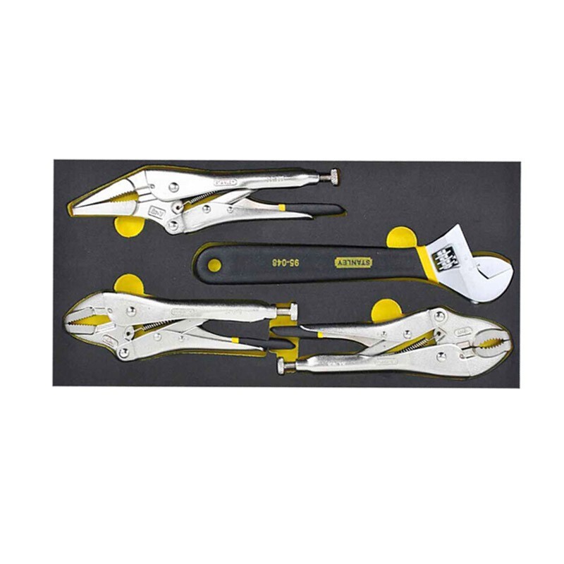 STANLEY 4피스 EVA 공구 홀더 세트, 강력한 펜치 및 조정 가능한 렌치 세트 90-037-23