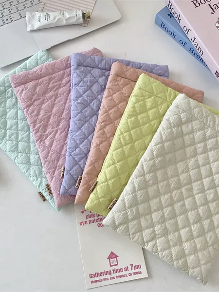 57313 Colorful Quilted Soft Tablet Liner Bag Storage Bag Women's Laptop Protective Cover