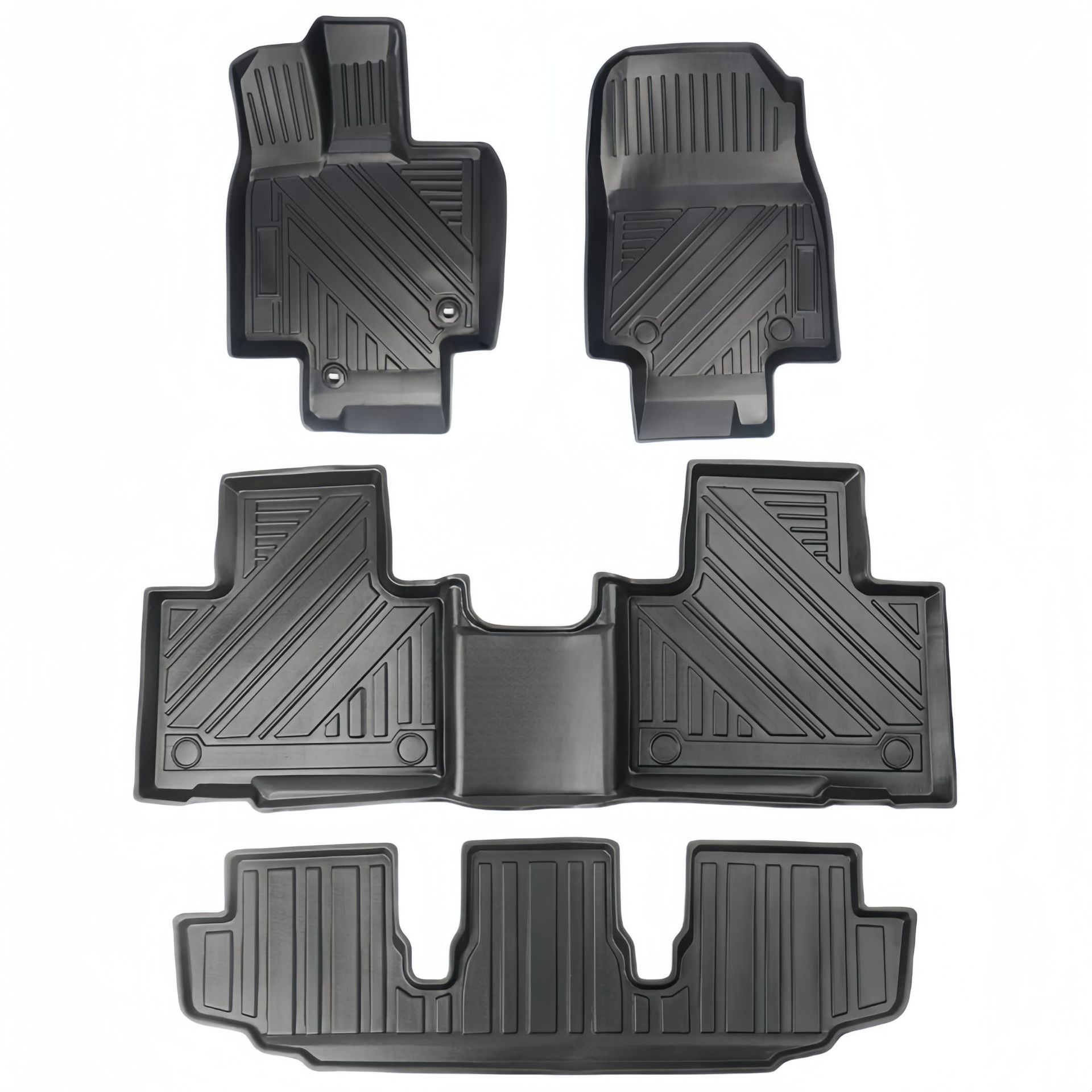 2015-2024 TPE Trunk – Toyota Modelə uyğun ayaqaltı - left-hand-drive-2022-highlander-7-seater-floor-mats