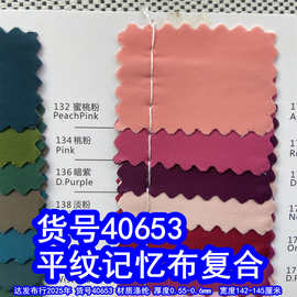 40653#平纹记忆布复合、平纹布料复合细纹布复合