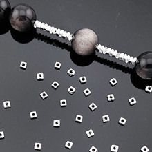 方形碎银子隔片百搭隔珠散珠手工diy手链项链串珠饰品合金配件