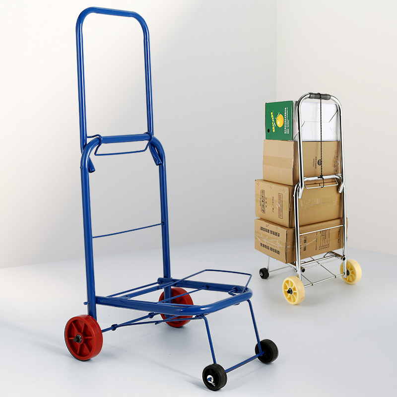 拉杆行李车家用购物车不锈钢小推车轻便拉货手拉车