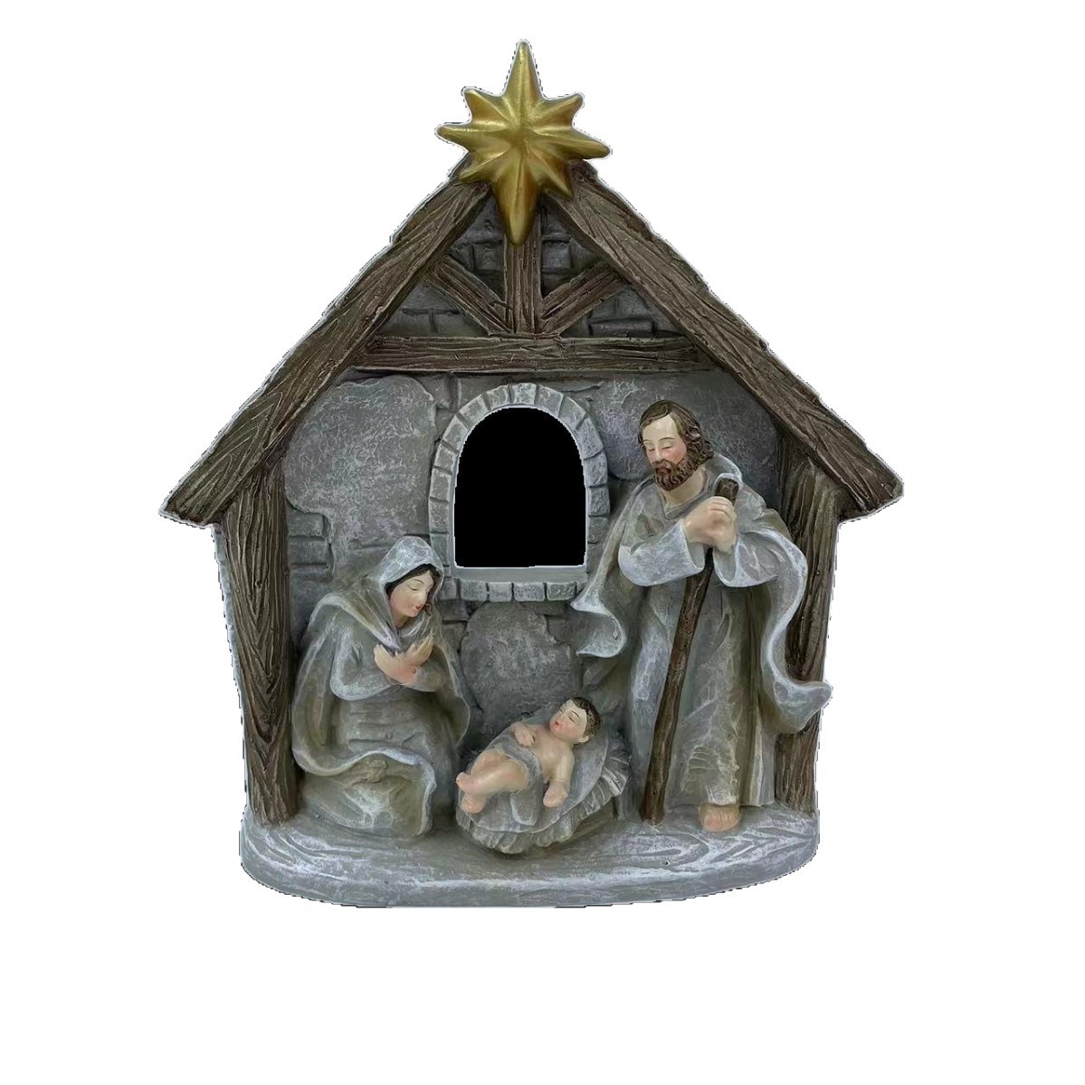 Navidad transfronteriza pesebre festivales decorativos decorativos de resina artesanía ornamentos
