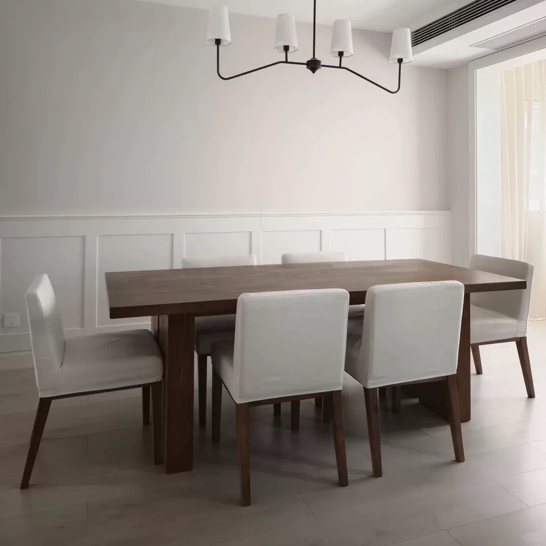 RH madera sólida rectangular sala de estar mesa de comedor silla combinación de mesa de roble rústica americana mesa de comedor mesa francesa mesa de comedor retro