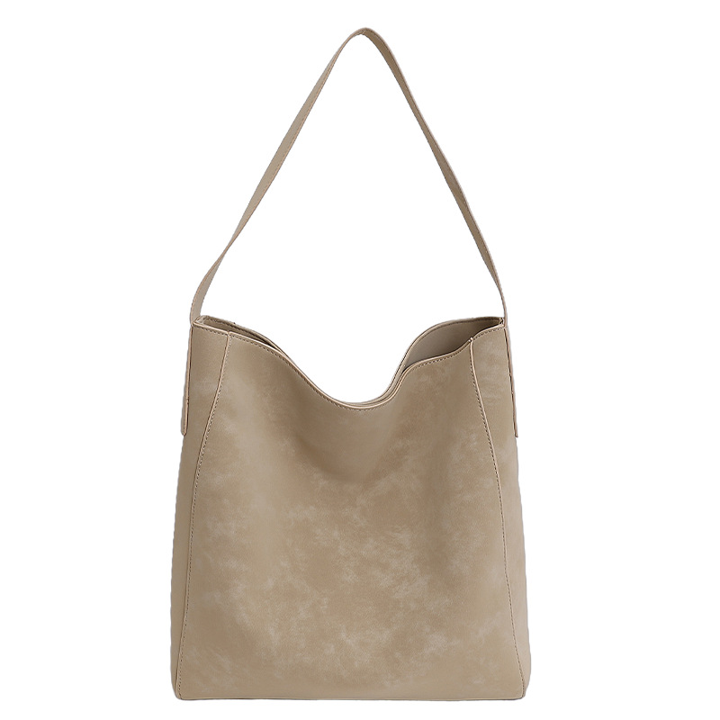 Cross-border 2025 otoño y invierno nuevo retro bolso de braza alta sensación de viaje de gran capacidad bolso de cubo de viaje de mujer bolso de hombro