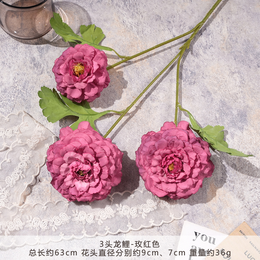 SHN-3 머리 용 잉어-로즈 레드
