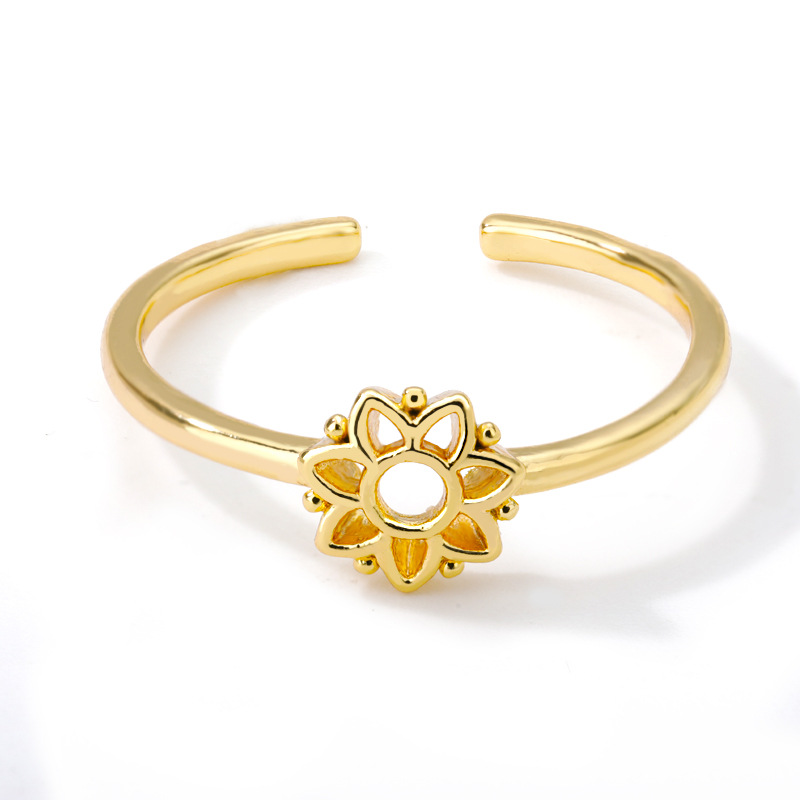 simple hollow flower opening adjustable ring flower stamen ring
