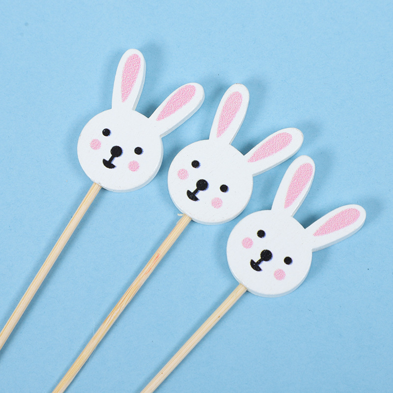 100 piezas/paquete de palos de cóctel, líneas de colores, personalidad creativa, palos de bambú tallados en troncos, palos de frutas desechables