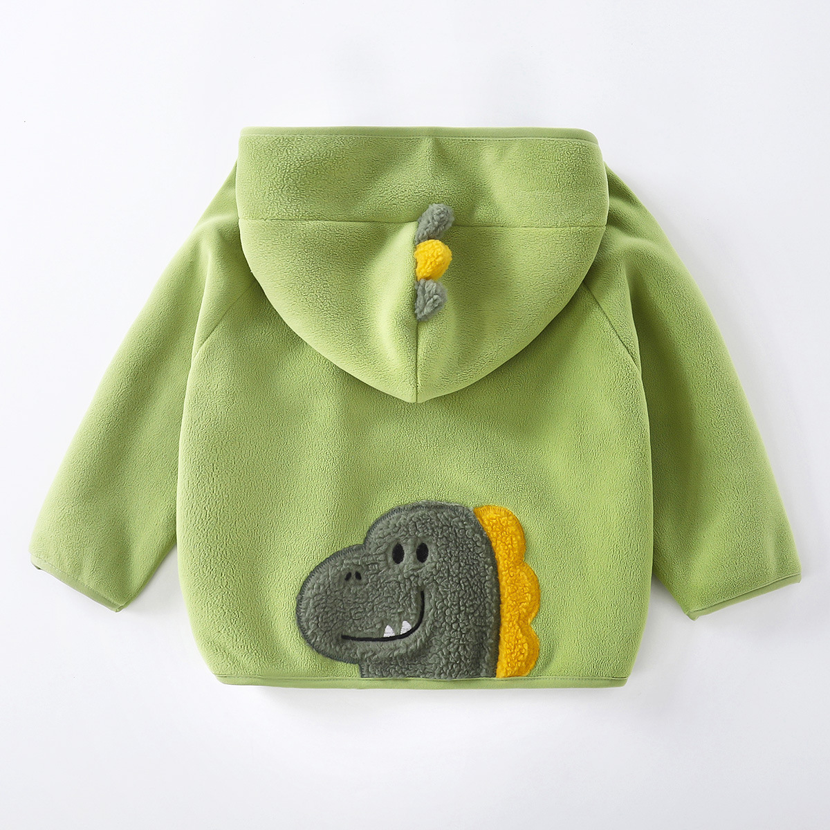 Capa de niños con terciopelo engrosado nuevo niño con capuchón caliente aire de invierno dibujos animados con capuchón peluche ropa infantil