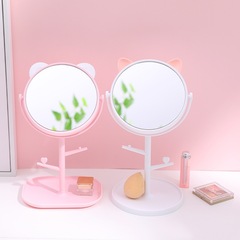 Original make-up mirror wall single-sided high-definition dormitory cartoon desktop make-up mirror rotatable girls' make-up mirror