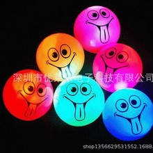 (CE/ROHS/REACH证书) 出口橡胶发光弹力球， 双色闪光球客制