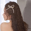 Goods, hairgrip, hairpins with bow, brooch, dress, hair accessory, Korean style, diamond encrusted, internet celebrity