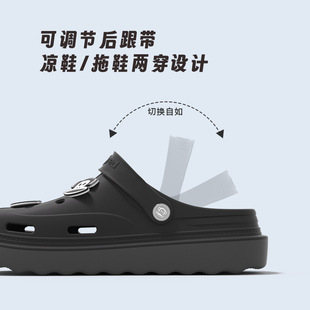 Big Mouth Monkey Croc Shoes Men's Outerwear Anti-Slip Thickened New Beach Home Casual Outdoor Daily Men's Shoes