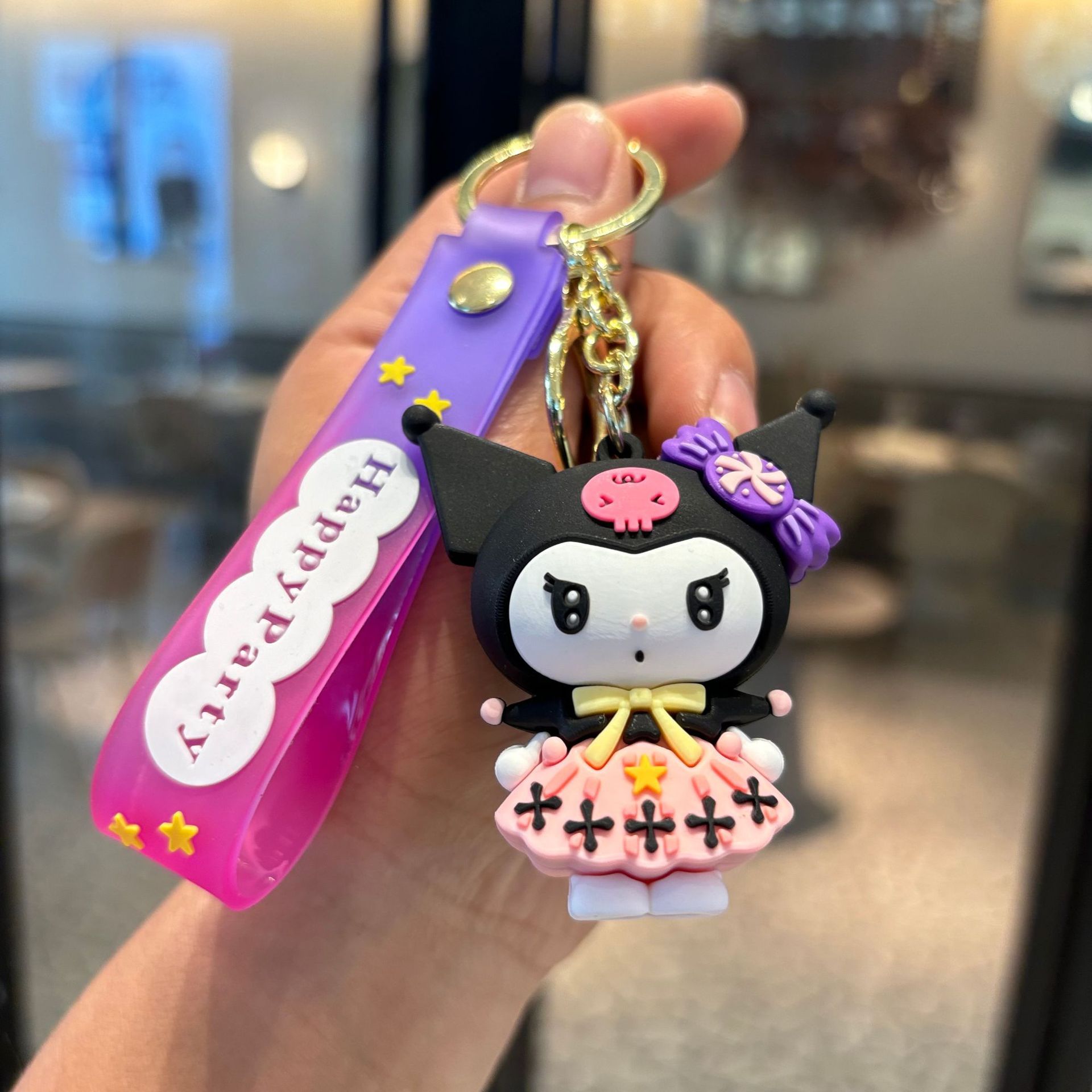 Caricatura Sanrio Colomi Keychain pvc muñeca colgante para atrapar al bebé pequeño regalo llavero adornos al por mayor