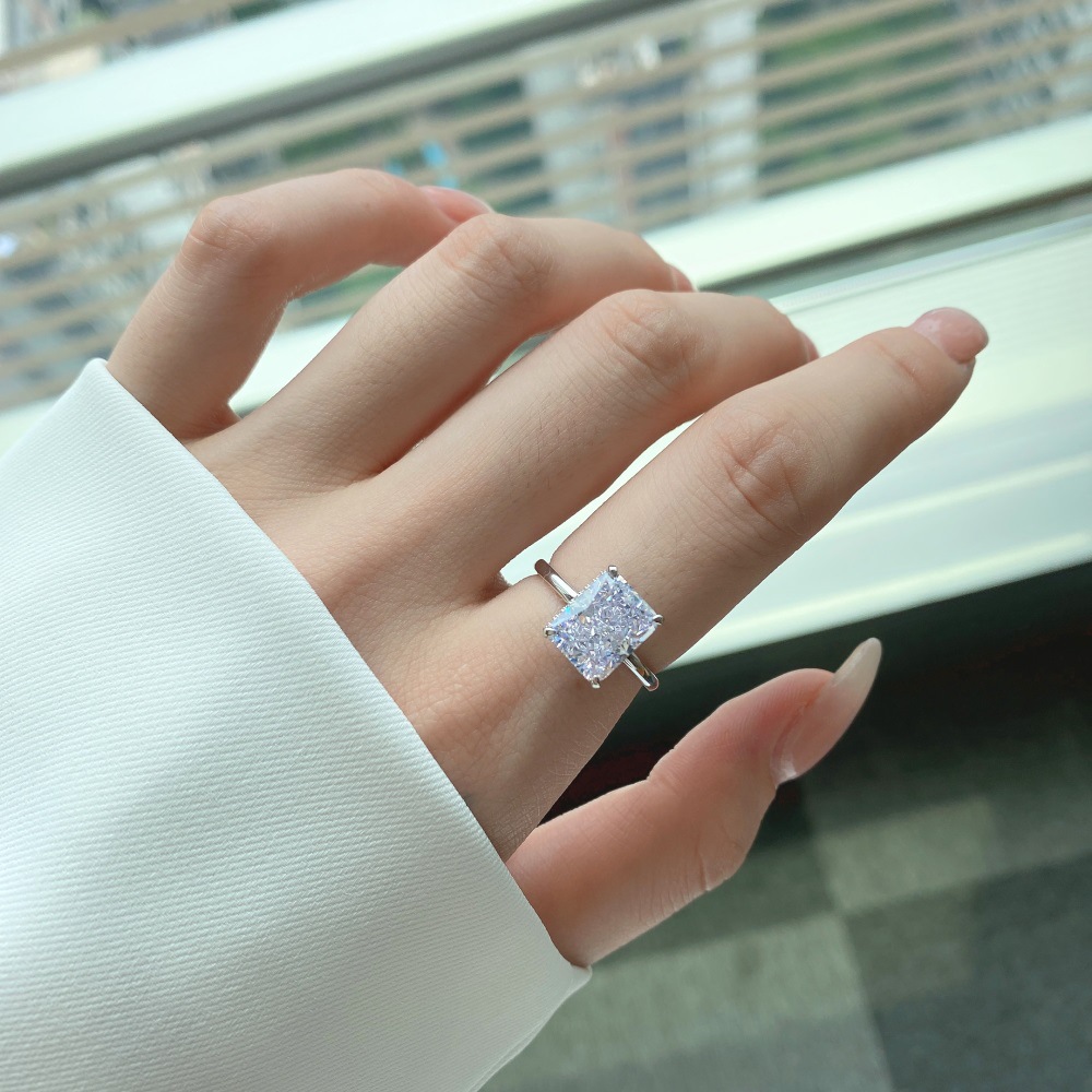 6g Weight Zircon Inlay Material Rings Classification 1 Piece Quantity Holiday, Daily Occasion 925 Sterling Silver Material Heart Shape Pattern Women's Gender Inlay Design Simple Style, Classic Style Style 925 Sterling Silver Zircon Heart Shape Rings 16