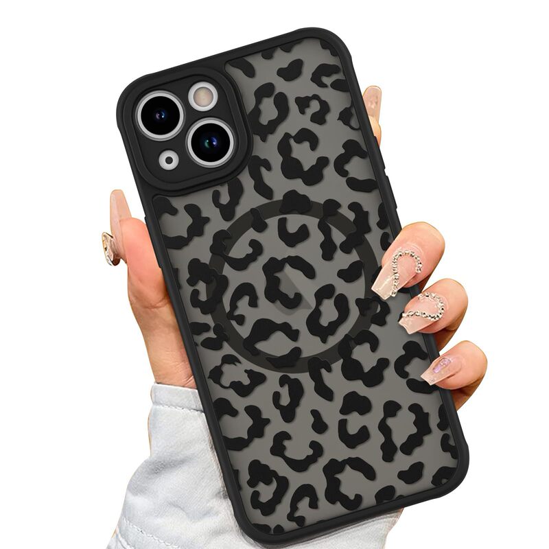 For Apple 16e Phone Case magsafe Leopard iphone17promax Drop-resistant Cross-border SE2 2-in -1