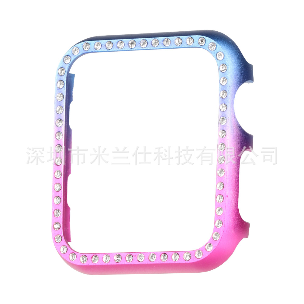 Aplicable a Apple Watch Apple watch56789 generación S10 moda aleación de aluminio con marco de diamante caja de metal