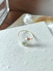 Enamel, fashionable ring, small design advanced rabbit from pearl jade, french style, flowered, on index finger, high-quality style