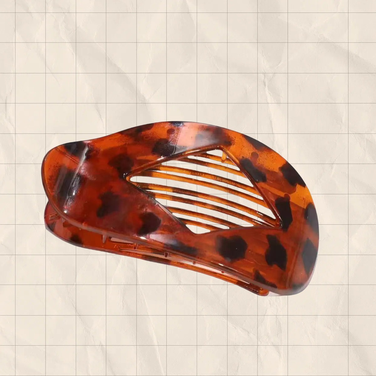 다이아몬드 글로시 레드 레오파드 프린트