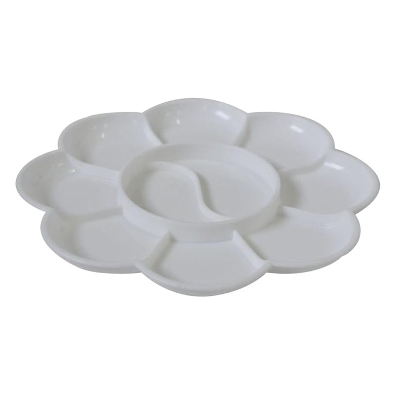 Color palette DIY vinyl white embryo palette small plum blossom palette picture plate 8 grid color plate