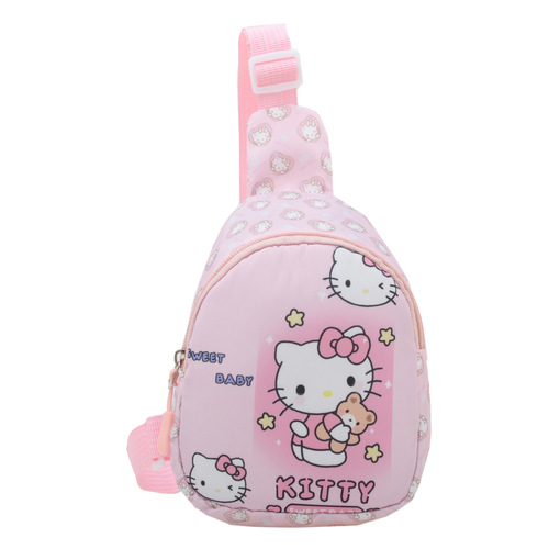 New cartoon children's chest bag, cute kindergarten school bag, fashionable little kids cross-body backpack, snack toy single-shoulder bag