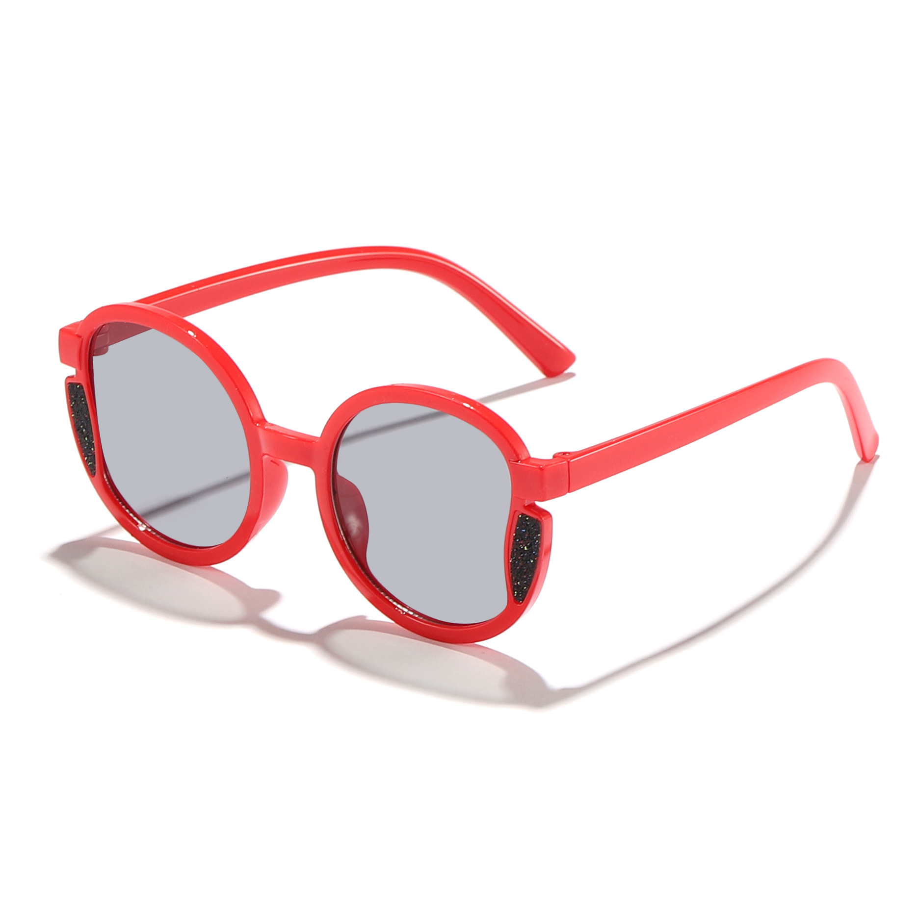 Nuevos macarons transfronterizos para niños Gafas de sol de marco redondo de flash fino a juego Gafas de sol al aire libre de tiro callejero para bebés lindos