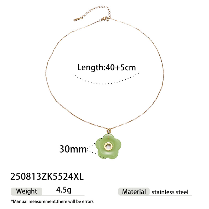 Tiana primavera y verano pequeña cadena de clavícula fresca dulce colgante de flor de moda nicho alta sensación joyería de mujer al por mayor